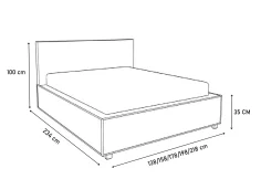 Čalouněná postel VIKI s matrací, 180x200