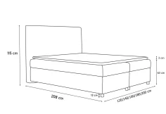 Čalouněná postel boxspring GRETA + topper ZDARMA