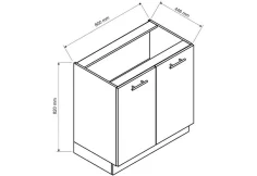 Kuchyňská skříňka dolní dvoudveřová ISOLDA