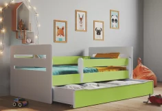 Dětská postel JERY + matrace + úložný prostor