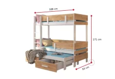 Dětská patrová postel ETAPA + matrace