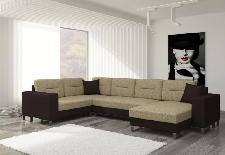 Ausziehbares Sofa MEDY, U Form, 330x86x206/145, berlin03/soft066, recht