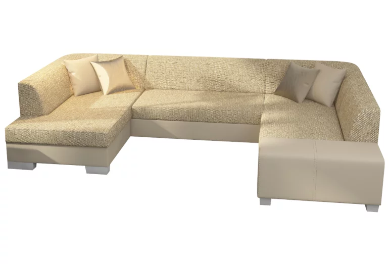 Ausziehbares Sofa HAVANIS, U-Form, 320x73x167/207, berlin03/soft033beige, link
