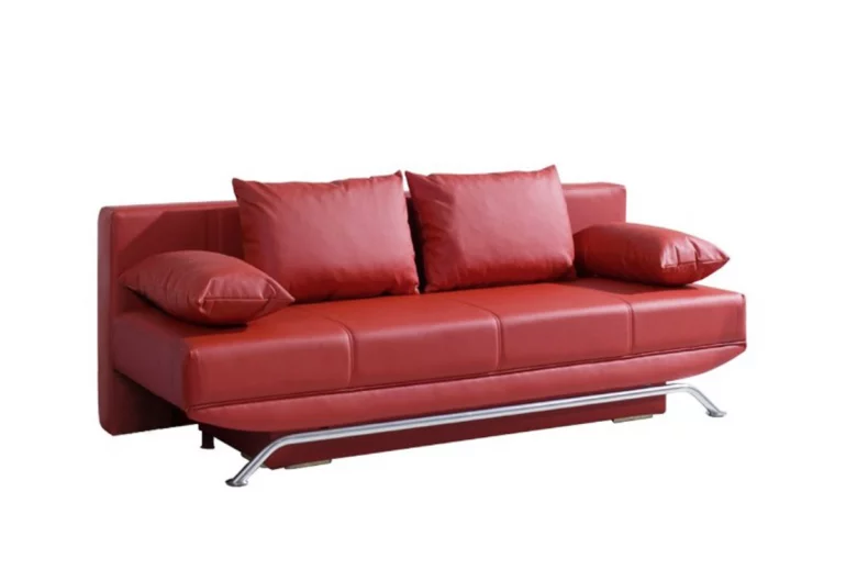 Ausziehbares Sofa LAWRENCE, 85x200x100, rot - soft 10
