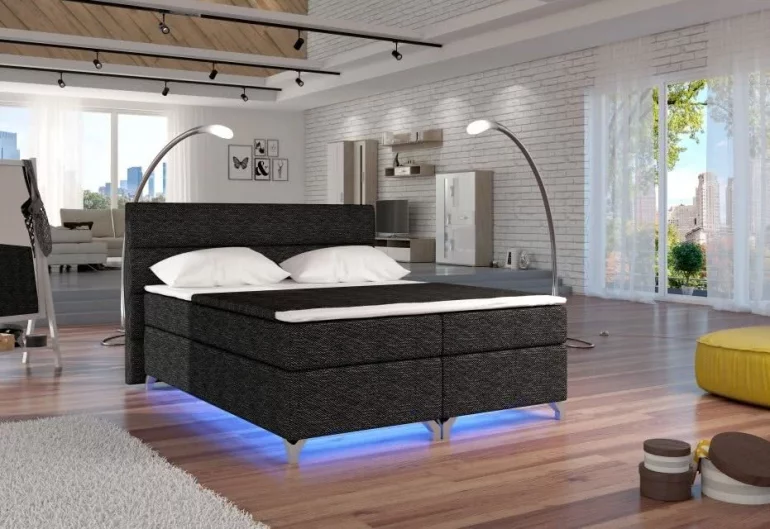 Čalouněná postel BASILIO, bez LED, 160x200, berlin02
