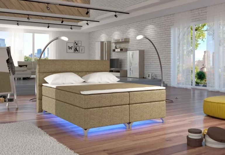 Čalouněná postel BASILIO, bez LED, 180x200, berlin03