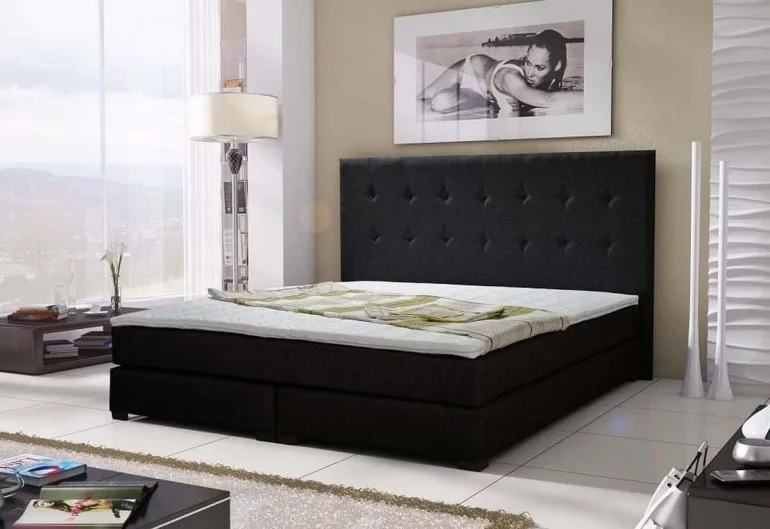 Luxuriöses Bett LOUIS + Matratze mit integriertem Holzrahmen, 180x200 cm, sawana 14
