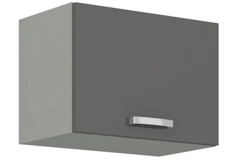 Zweitüriger Küchenoberschrank GRISS 50 GU-36 1F, 50x36,5x31, grau/grau Glanz