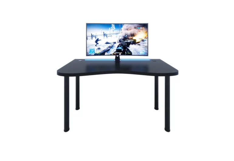Gaming Tisch CODE Y2 s LED, 135x73-76x65, schwarz/schwarze Beine