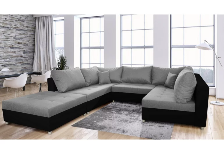 Sofa mit Schlaffunktion in U-Form AURORA BIS